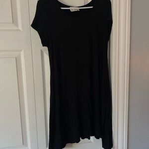 Lush Black Casual Dress